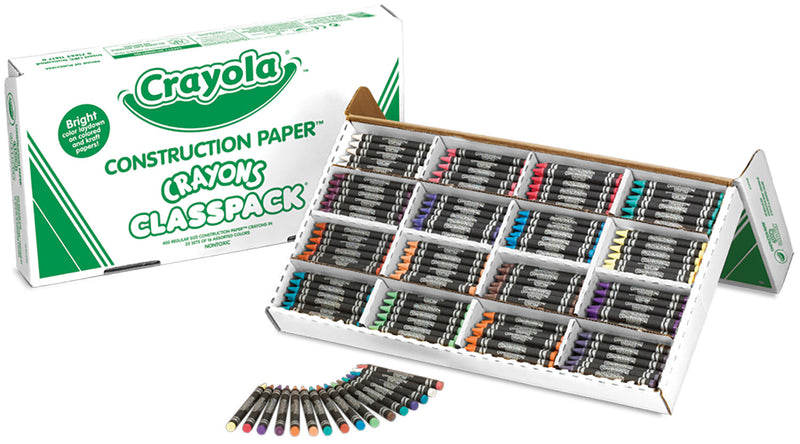 Crayola Construction Paper Crayons Classpack, 400 Count