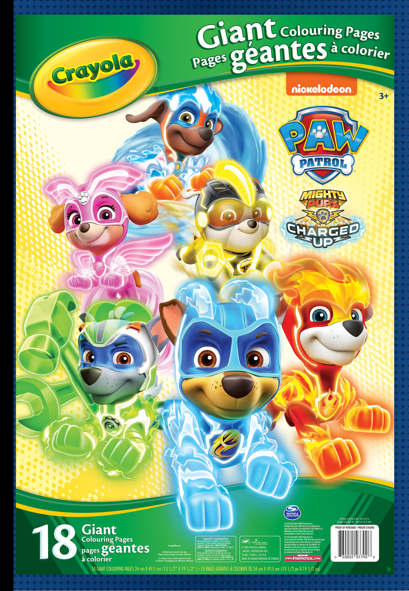 Crayola Giant Colouring Pages, Paw Patrol