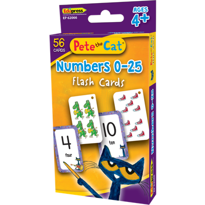 Pete the Cat® Numbers 0-25 Flash Cards-shop.theteacherscrate