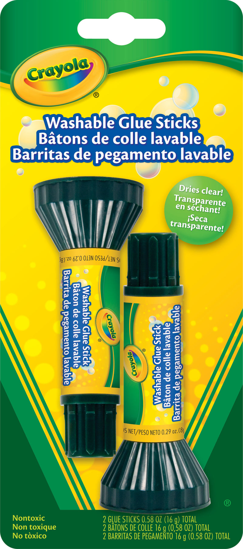 Crayola Washable Glue Sticks, 2 Count