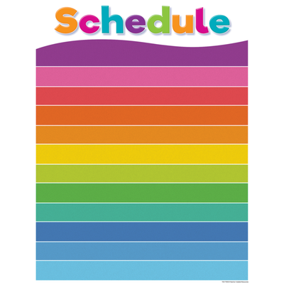 Colorful Schedule Write-On/Wipe-Off Chart-shop.theteacherscrate
