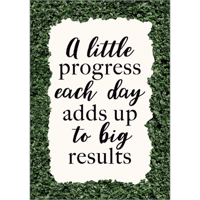 A Little Progress Each Day Adds Up to Big Results Positive Poster-shop.theteacherscrate