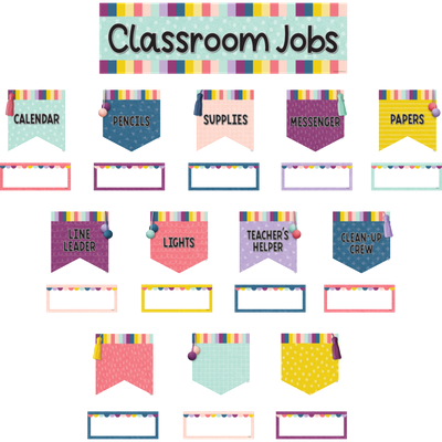 Oh Happy Day Classroom Jobs Mini Bulletin Board-shop.theteacherscrate