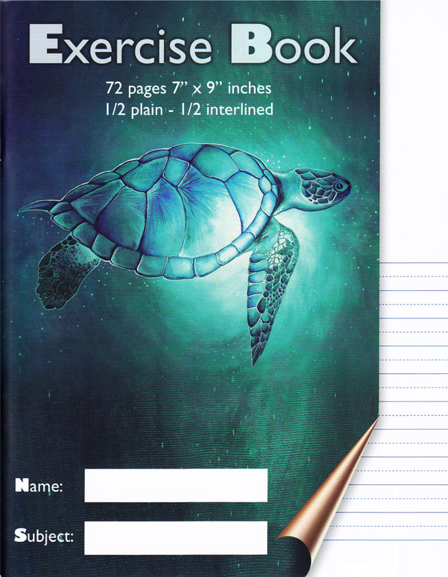 Exercise Book - 1/2 Plain - 1/2 Interlined