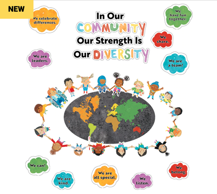 Our Strength Is Our Diversity Bulletin Board Set-shop.theteacherscrate