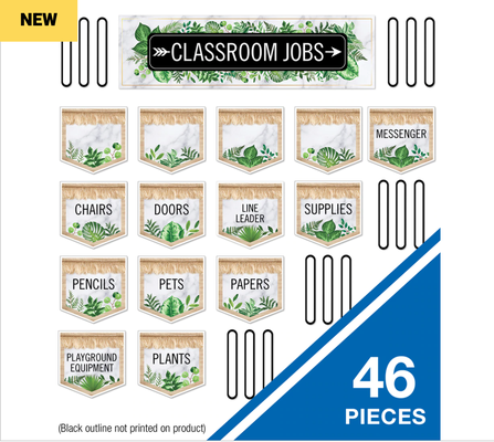 Simply Boho Classroom Jobs Mini Bulletin Board Set-shop.theteacherscrate