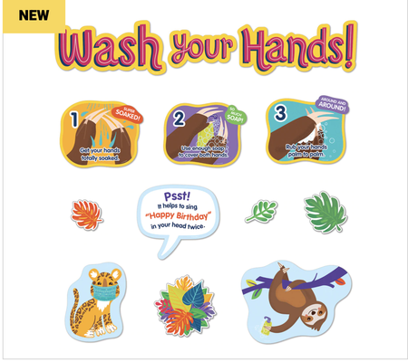 Handwashing Bulletin Board Set-shop.theteacherscrate