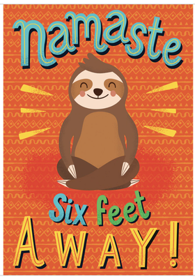 Namaste Six Feet Away! Poster-shop.theteacherscrate