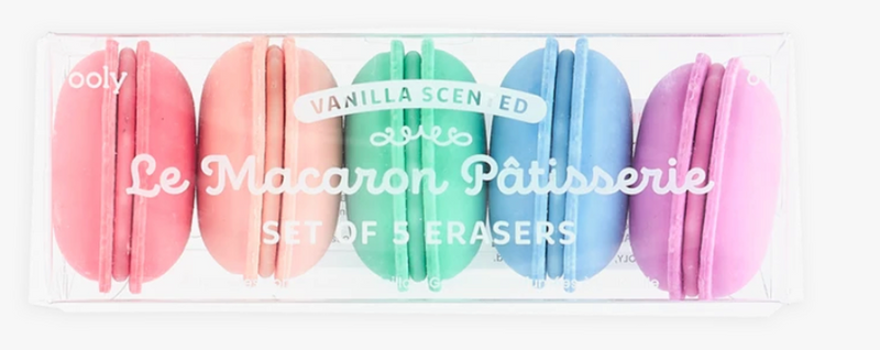 Le Macaron Pâtisserie Scented Erasers-Set Of 5-shop.theteacherscrate