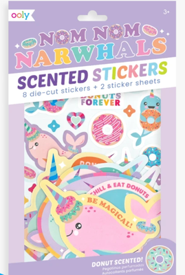 Nom Nom Narwhals Scented Stickers-shop.theteacherscrate