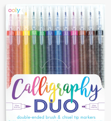 Calligraphy Duo Chisel And Brush Tip Markers-shop.theteacherscrate