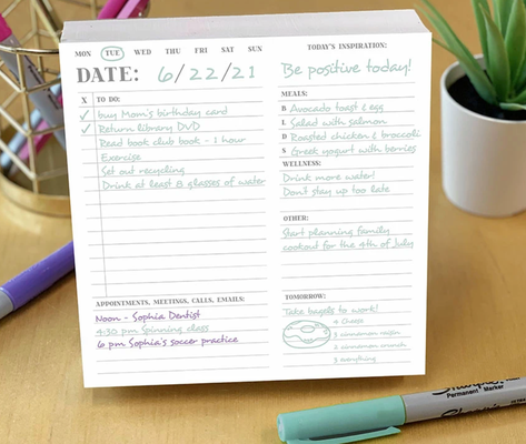 Undated Daily Planning Noteblock Calendar-shop.theteacherscrate