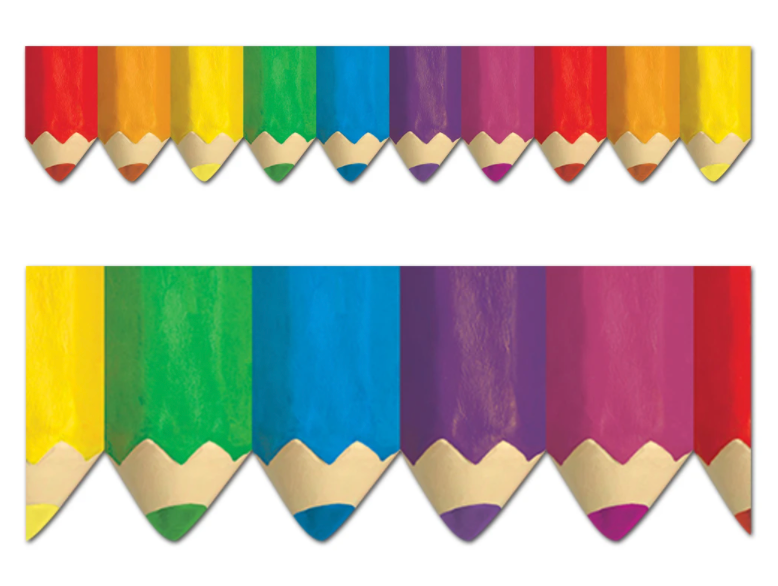 Jumbo Colored Pencils Border