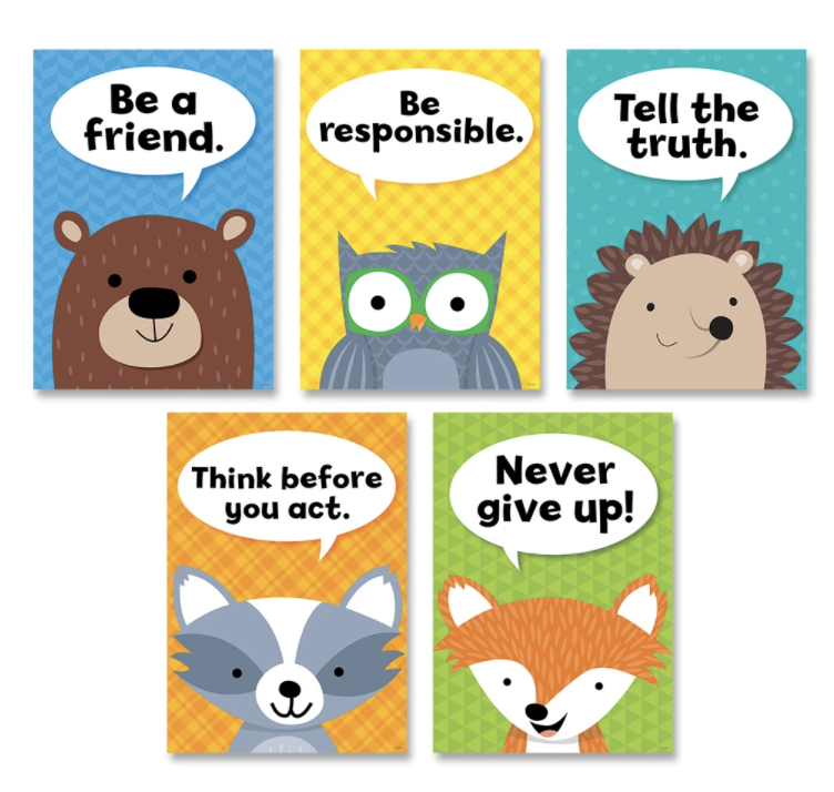 Woodland Friends Character Traits Inspire U Poster 5-Pack