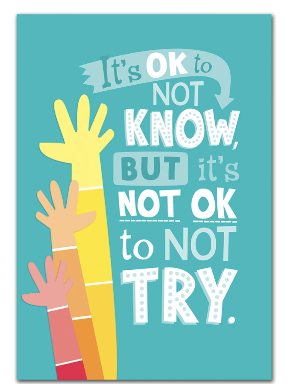 t's OK to Not Know... Inspire U Poster