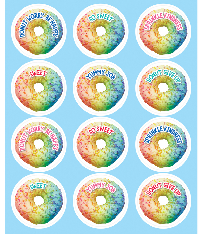 Rainbow Donuts Motivational Stickers