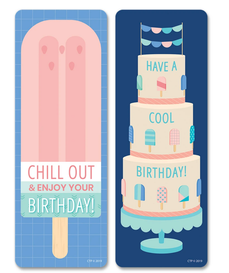 Calm & Cool Happy Birthday Bookmarks