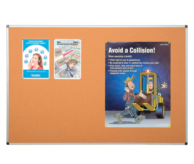 Cork Bulletin Board - 72 x 48 - Aluminum Frame