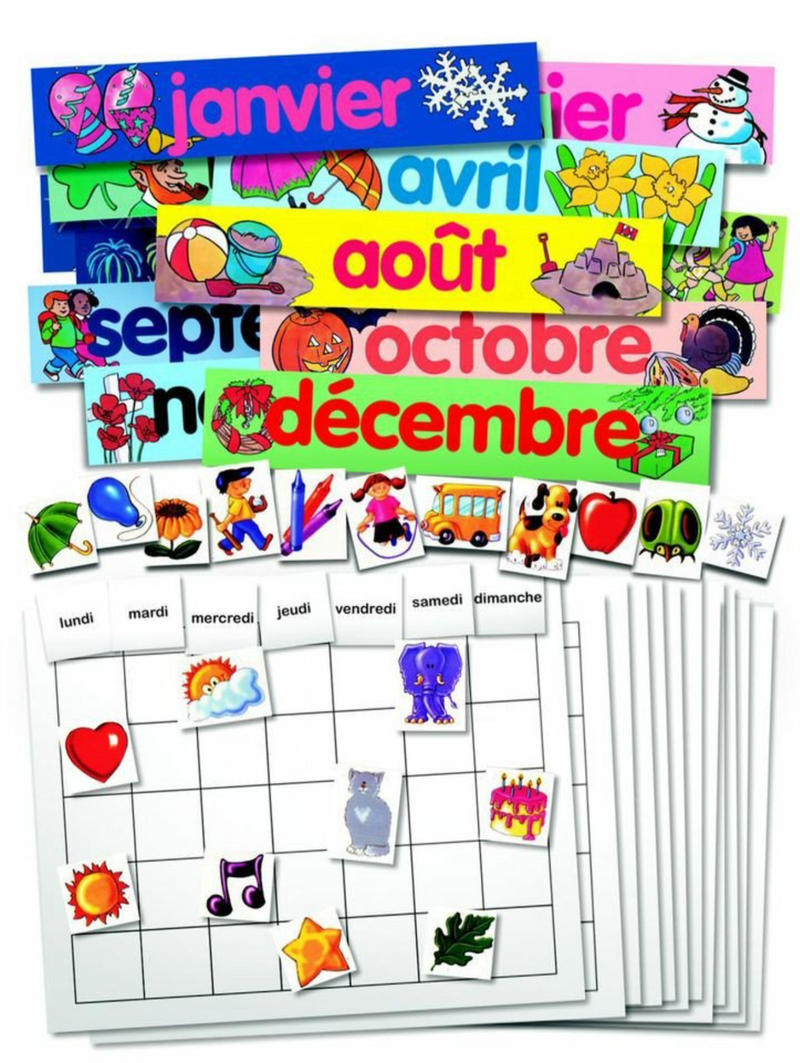 French Canadian Calendar Set, 107 pcs.